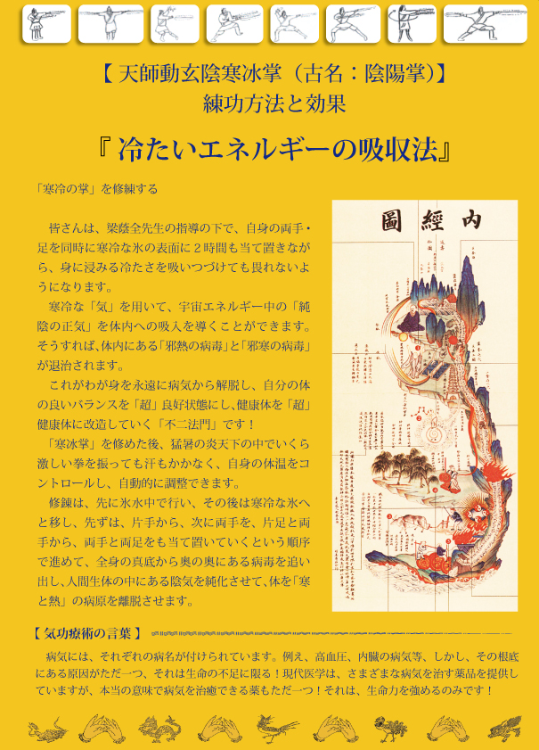 天師動玄陰寒氷掌の練功方法と効果に関する資料
